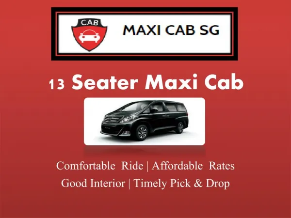 13 Seater Maxi Cab