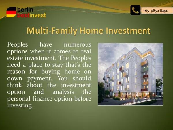 Multi-Family Home Investment