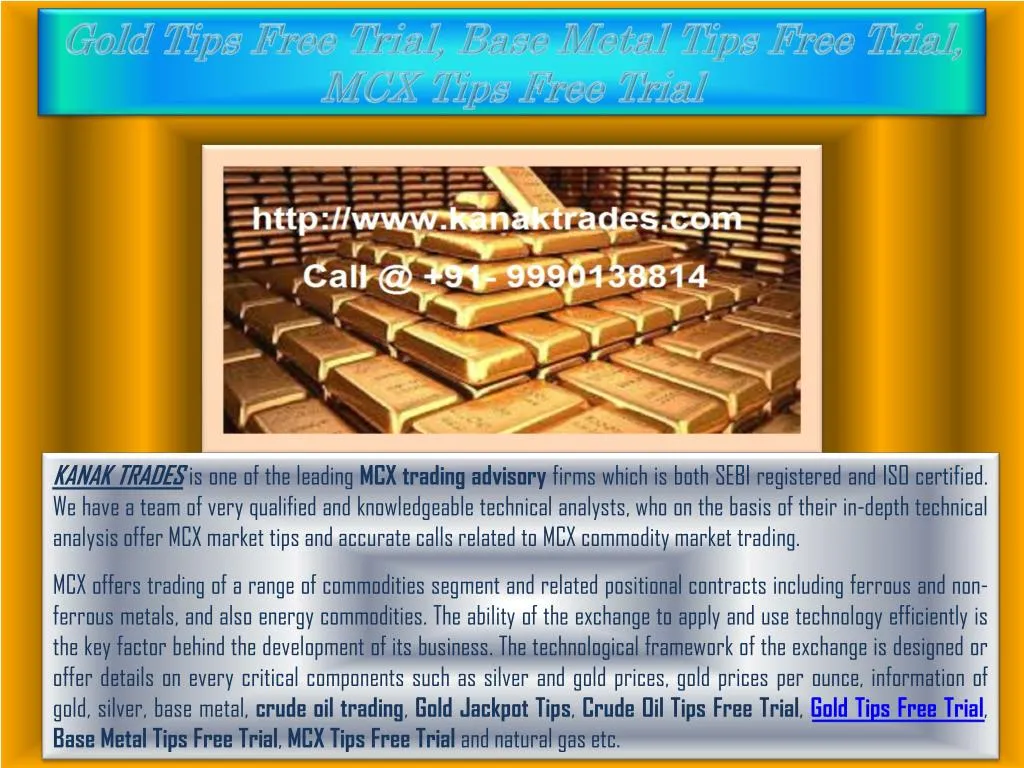 gold tips free trial base metal tips free trial