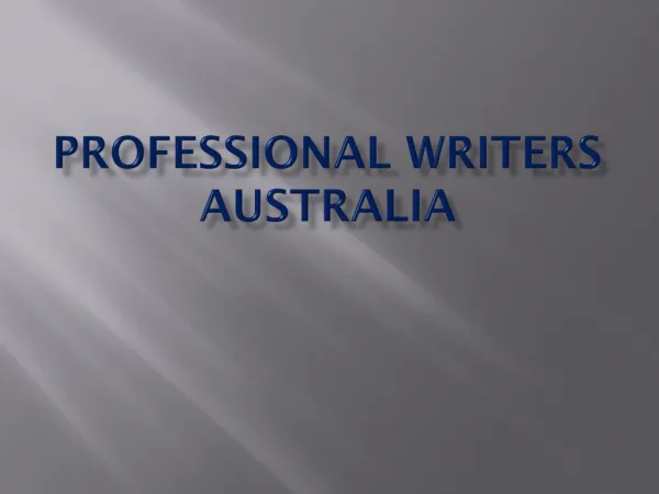 Professionals Writers Australia