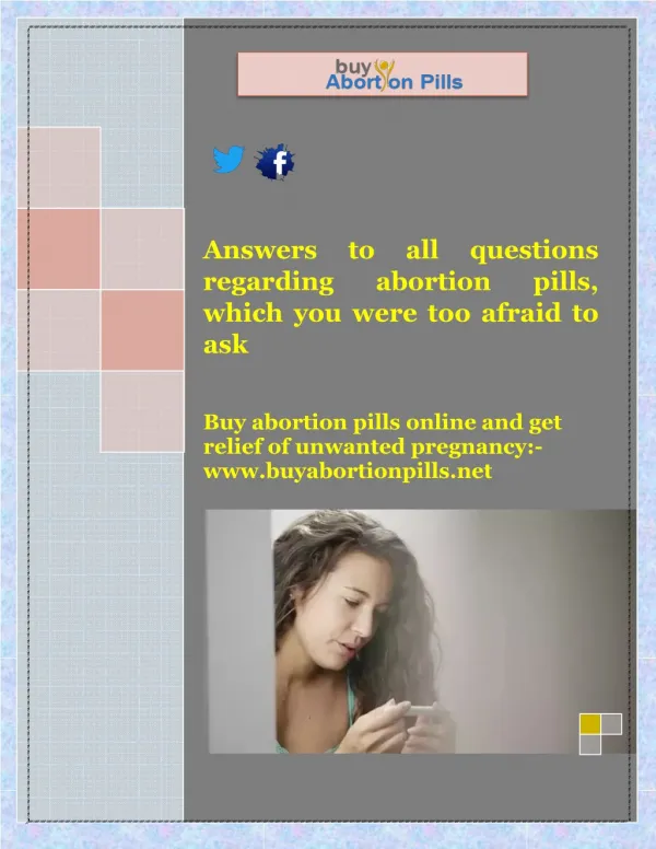 Answers to all questions regarding abortion pills, which you were too afraid to ask