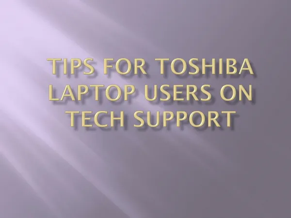 Toshiba Support Australia providing technical help for all Toshiba users.