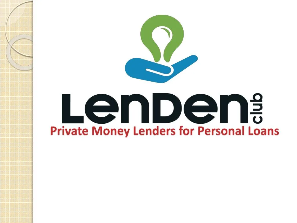 private money lenders for personal loans