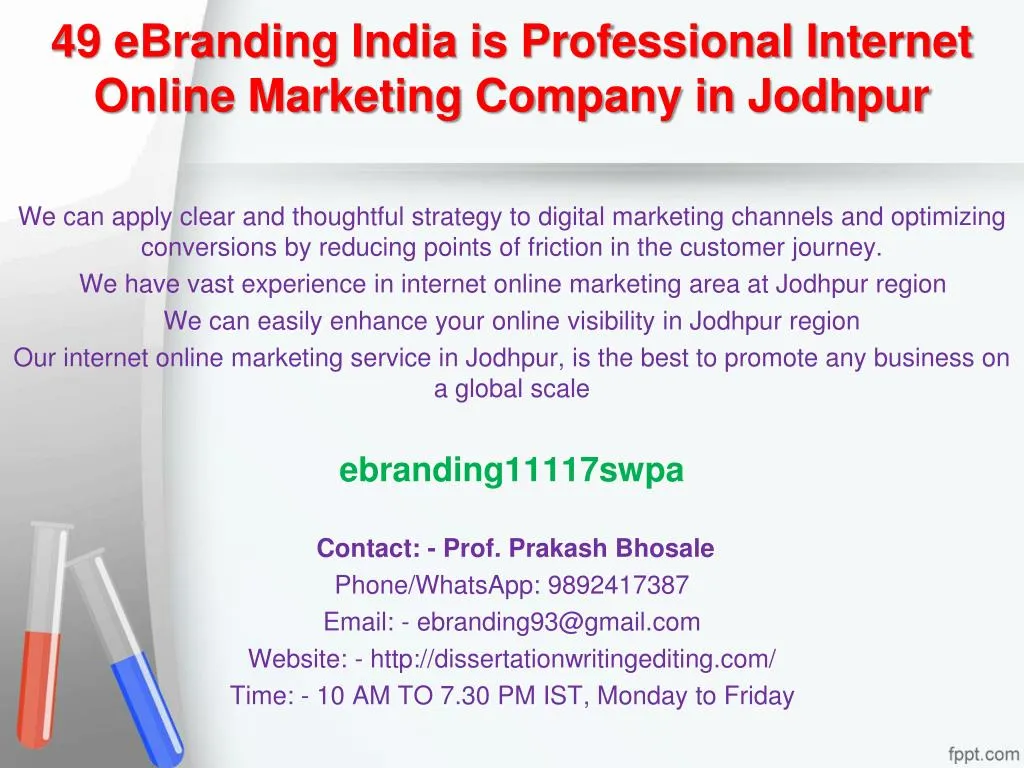 49 ebranding india is professional internet online marketing company in jodhpur