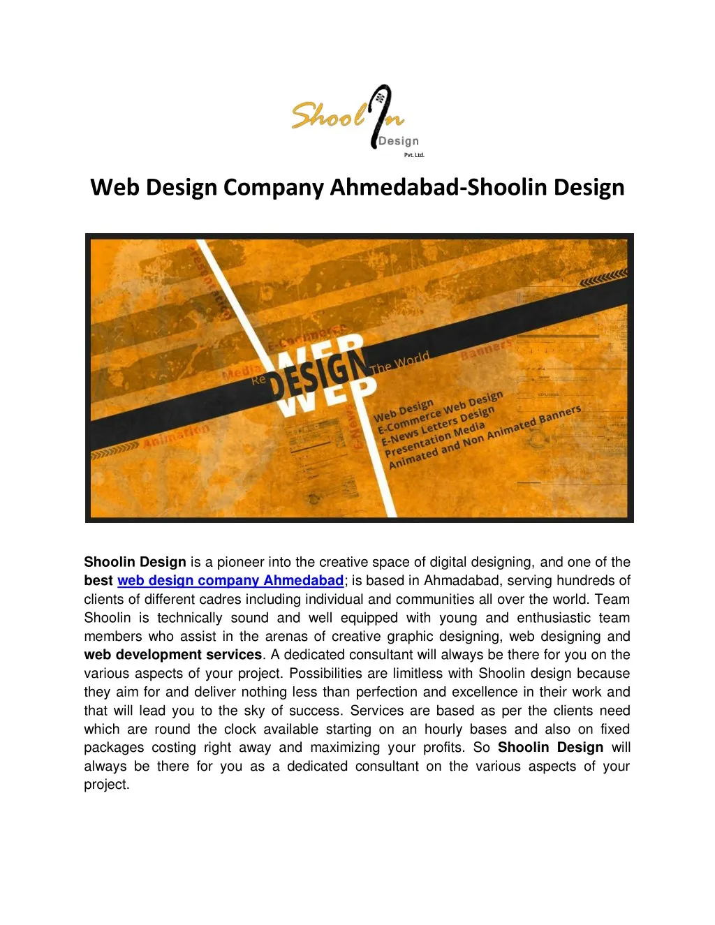 web design company ahmedabad shoolin design