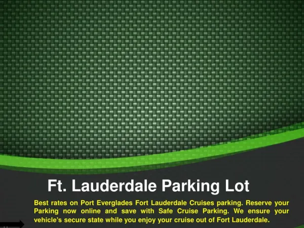 Fort Lauderdale Cruise Parking