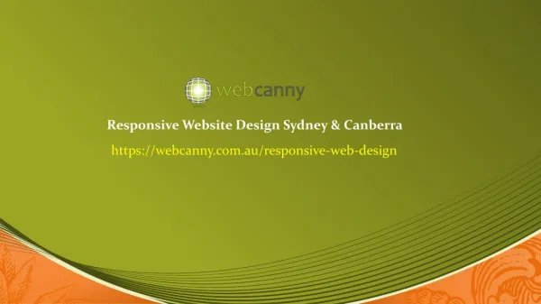Responsive Web Design Canberra