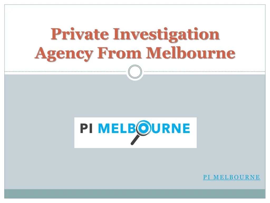 private investigation agency from melbourne
