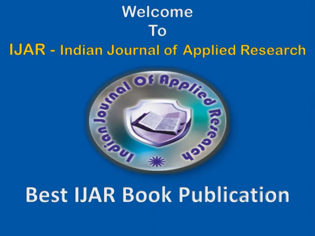 welcome to ijar indian journal of applied research