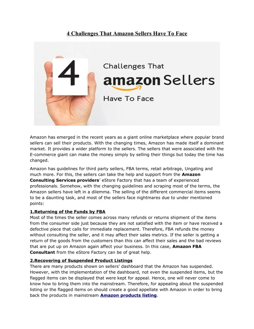 4 challenges that amazon sellers have to face