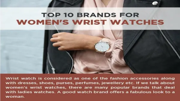Top 10 Brands for Women's Wrist Watches