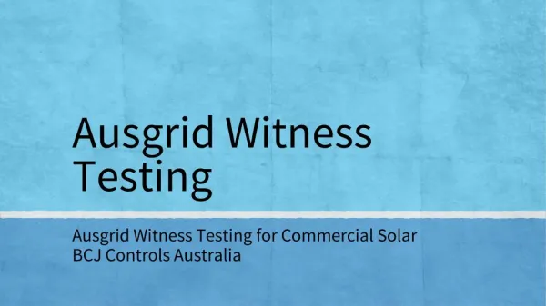 Ausgrid Witness Testing by BCJ Controls | Zero Export