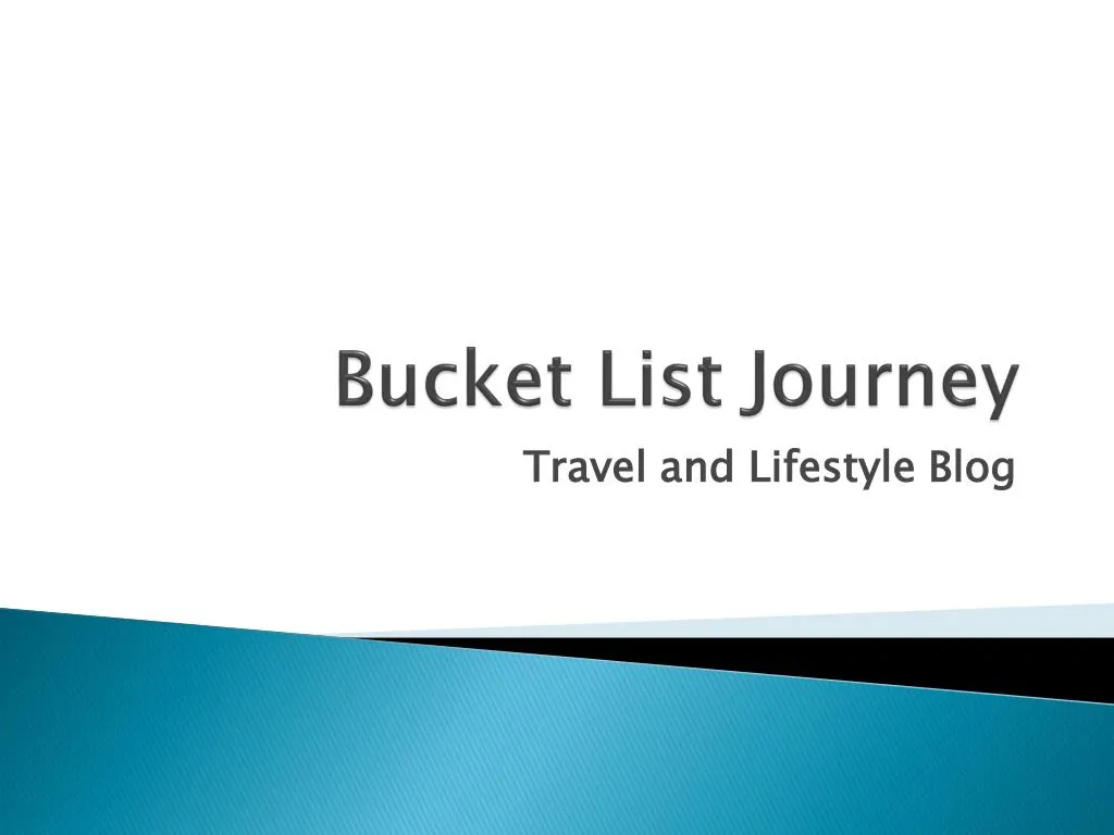 bucket list journey