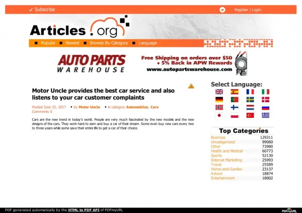 Motor uncle provides the best car service and also listens to your car customer complaints