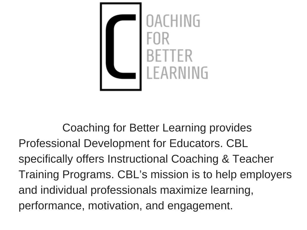 coaching for better learning provides