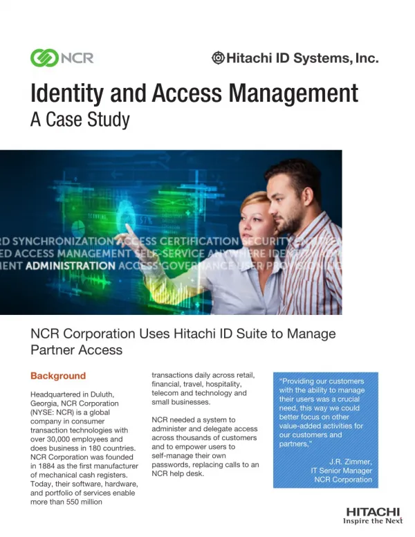 Identity and Access Management - A Case Study