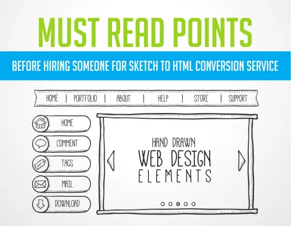 Sketch to html conversion services