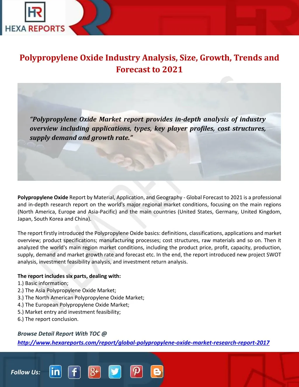 polypropylene oxide industry analysis size growth