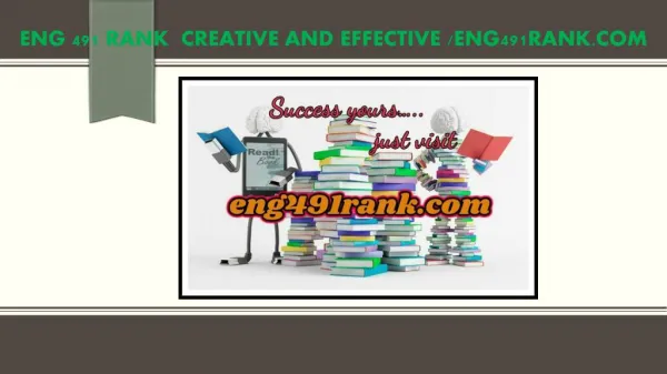ENG 491 RANK Creative and Effective /eng491rank.com