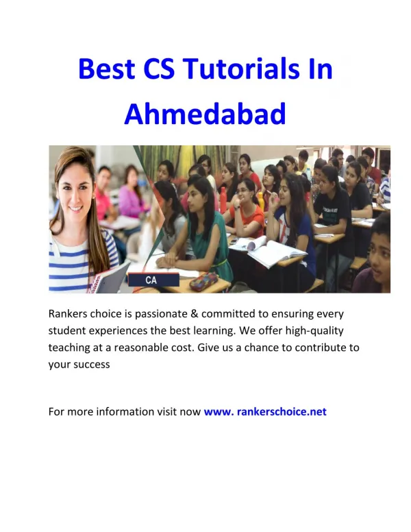 Best CS Tutorials In Ahmedabad