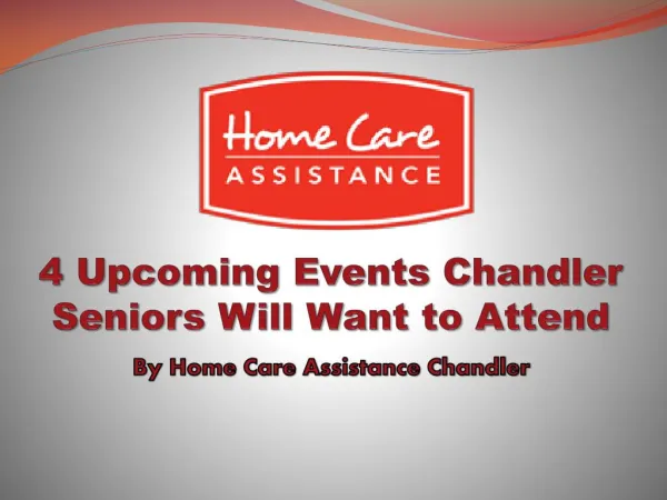 4 Upcoming Events Chandler Seniors Will Want to Attend