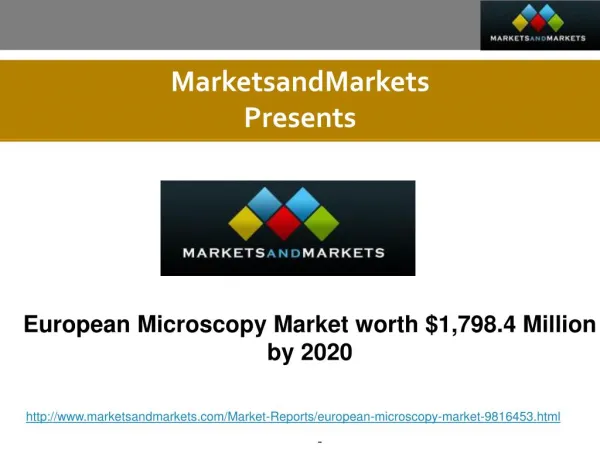 European Microscopy Market Forecast to 2020