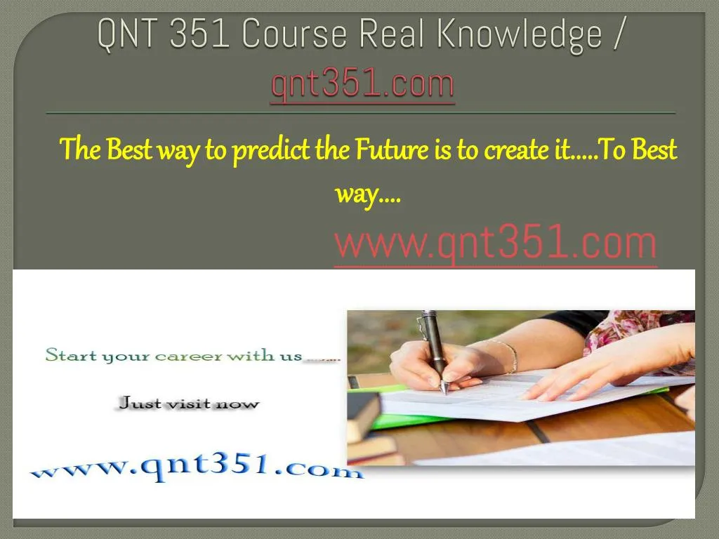 qnt 351 course real knowledge qnt351 com