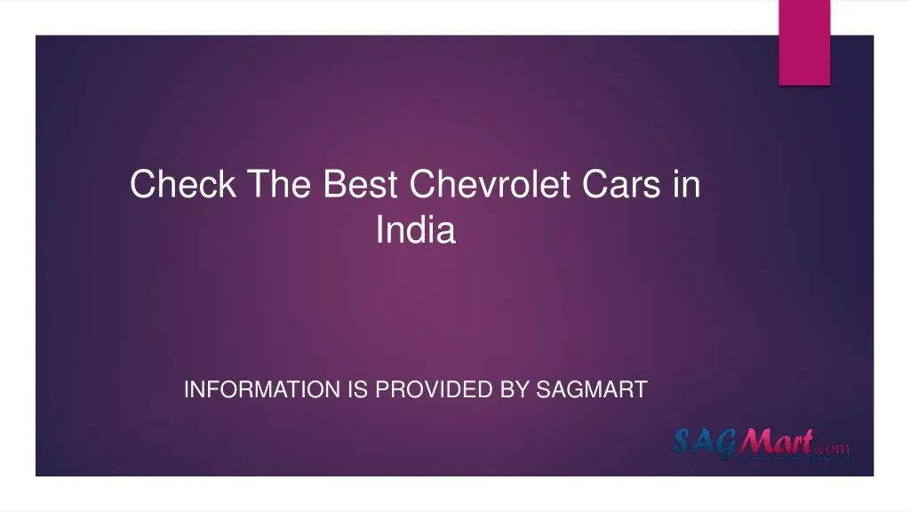check the best chevrolet cars in india