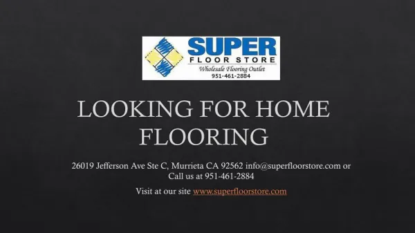 Looking For Home Flooring