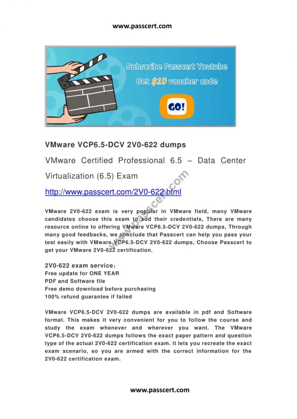 VMware VCP6.5-DCV 2V0-622 dumps