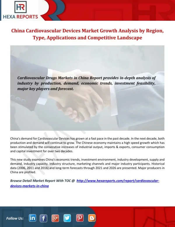 China Cardiovascular Devices Market Growth Analysis by Region, Type, Applications and Competitive Landscape