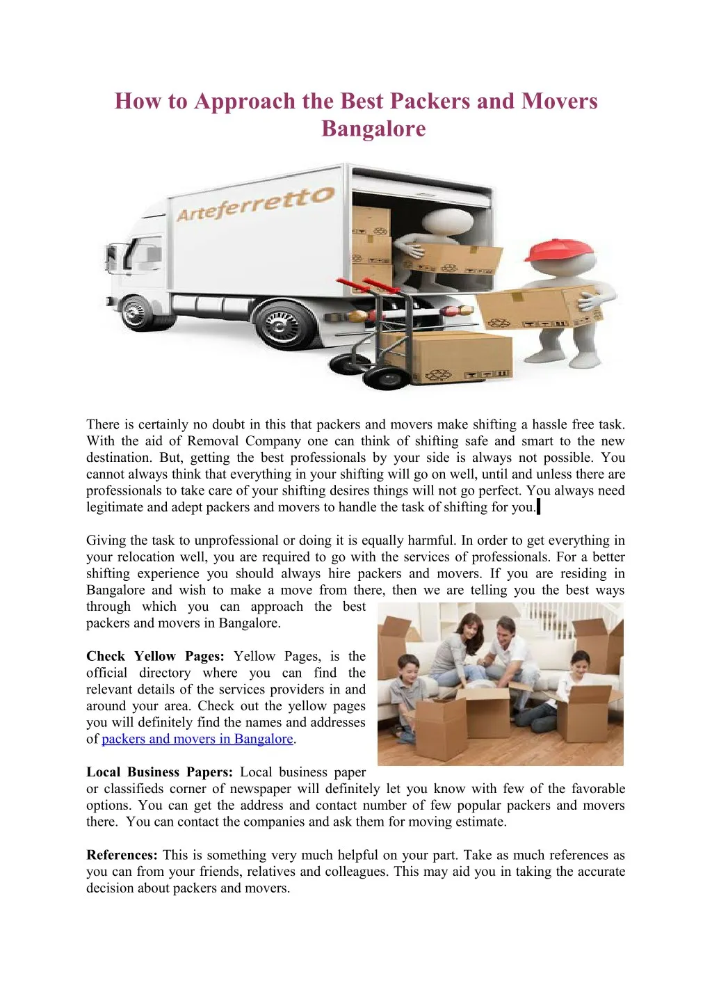 how to approach the best packers and movers