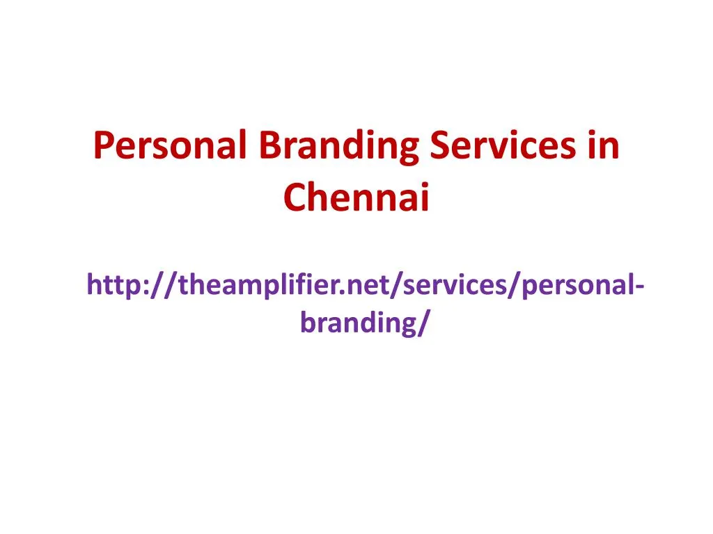 personal branding services in chennai