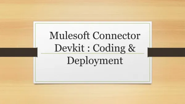 Mulesoft connector devkit