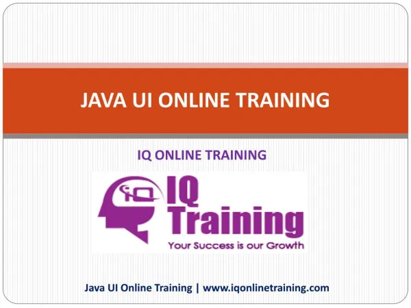 Live, Instructor-Led Java Online Training