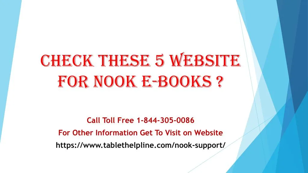check these 5 website for nook e books