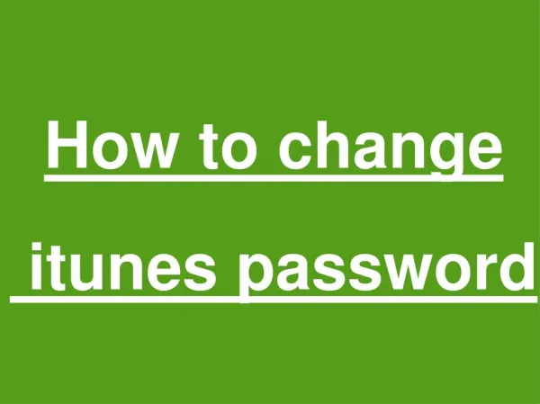How to reset iTunes password