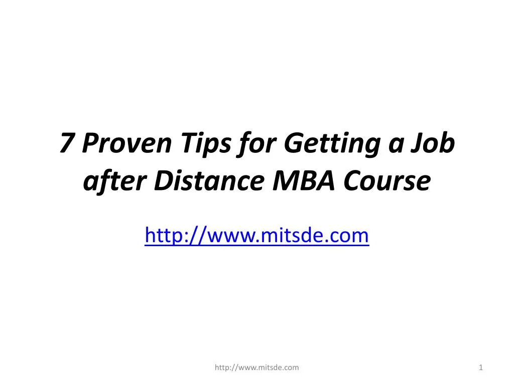 7 proven tips for getting a job after distance mba course