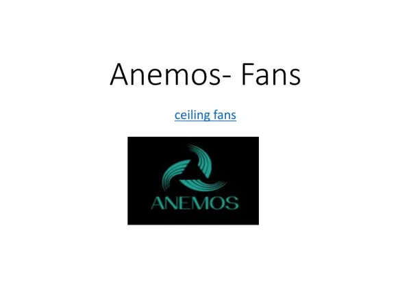 Designer Ceiling Fans, Ceiling Fans with Lights - Anemos.in
