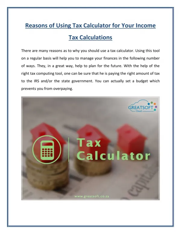 Reasons Behind Using Tax Calculator in South Africa for Your Tax Calculations