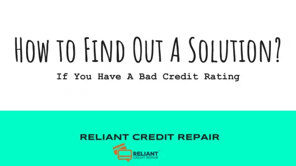 How To Find Out If You Have a Bad Credit Rating