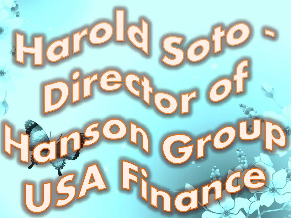 harold soto director of hanson group usa finance
