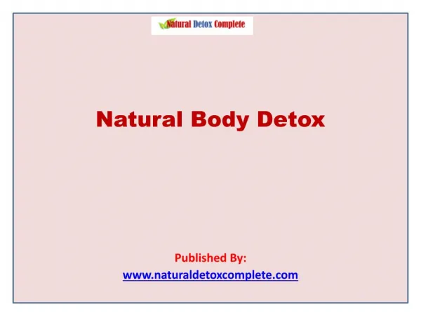 Natural Body Detox