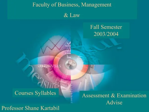 Faculty of Business, Management Law