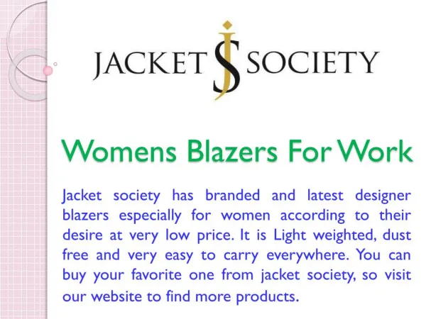 Womens Blazers For Work
