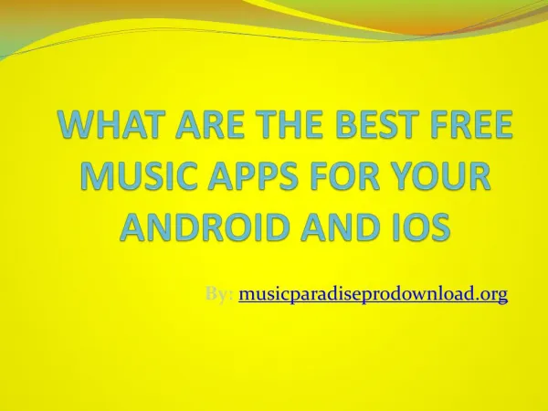 What Are The Best Free Music Apps For Your Android and iOS