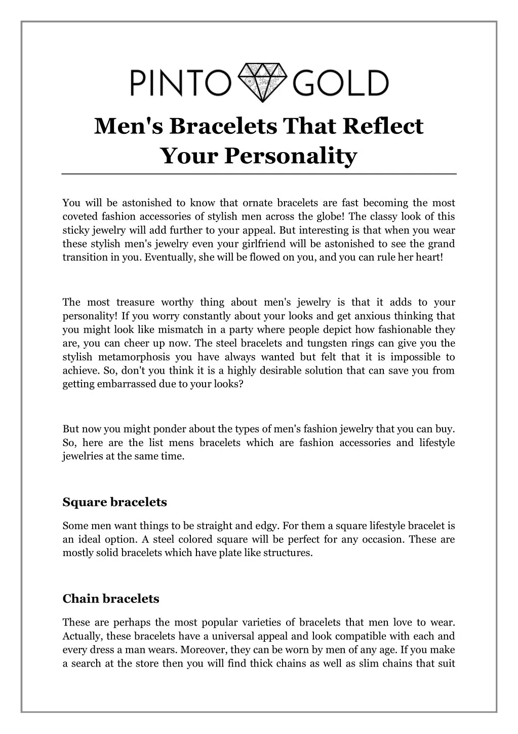 men s bracelets that reflect your personality