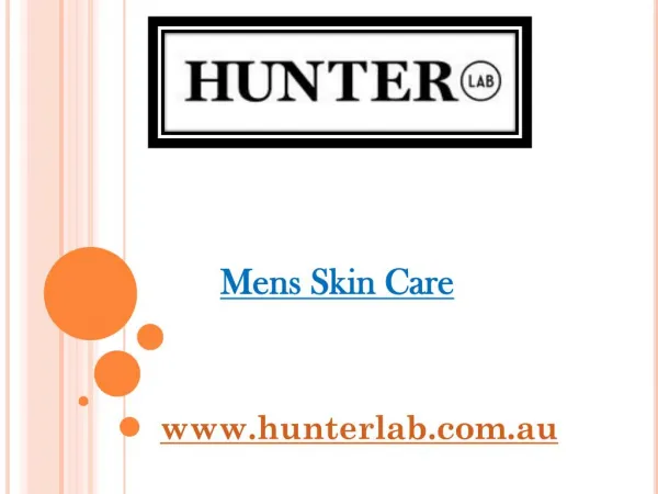 Mens Skin Care - hunterlab.com.au