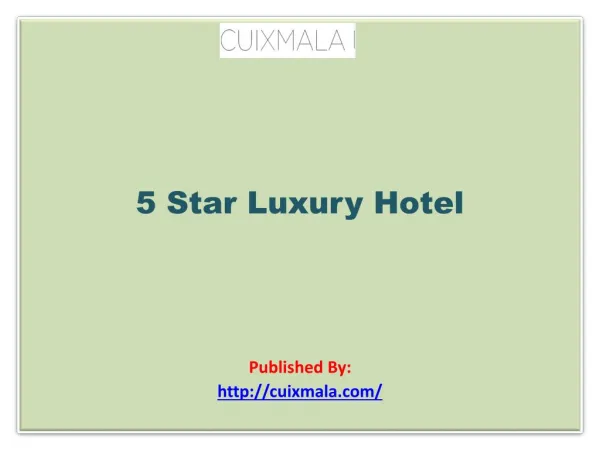 5 Star Luxury Hotel