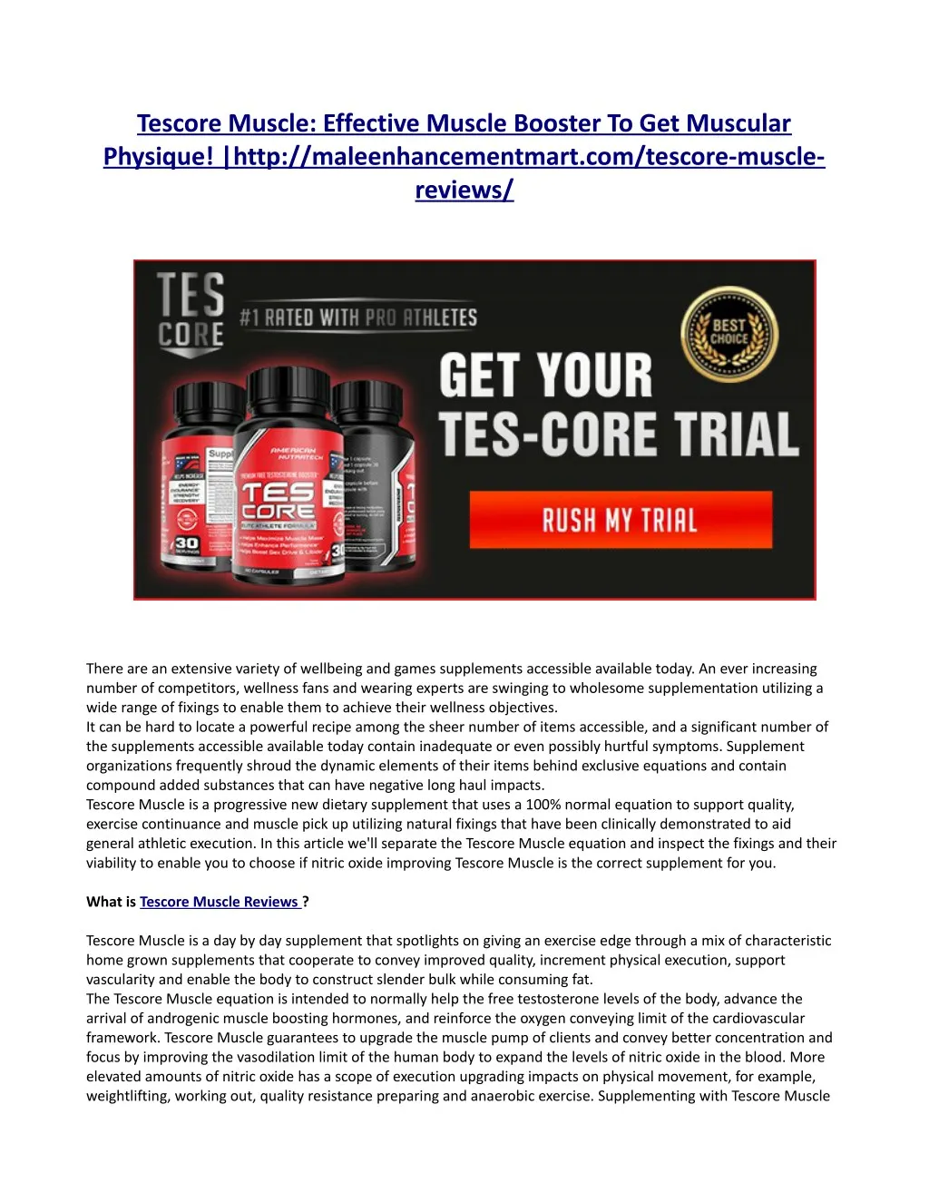 tescore muscle effective muscle booster